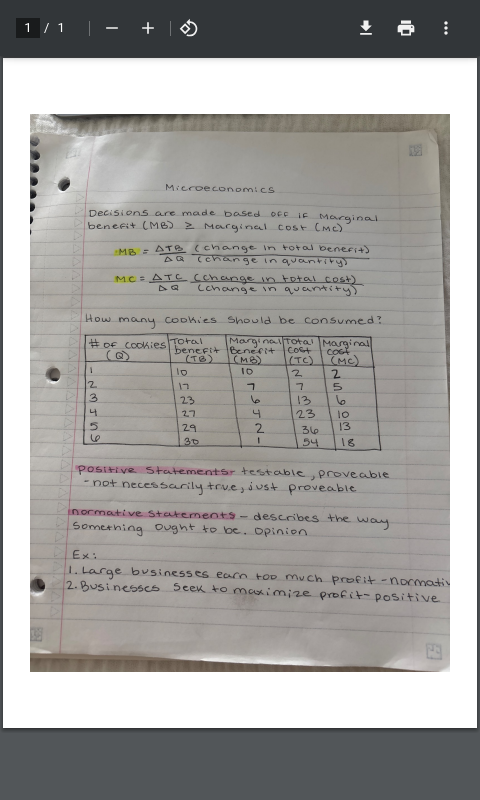 Microeconomics Notes